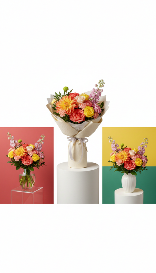 Sunbeam Joy bouquet in elegant wrap